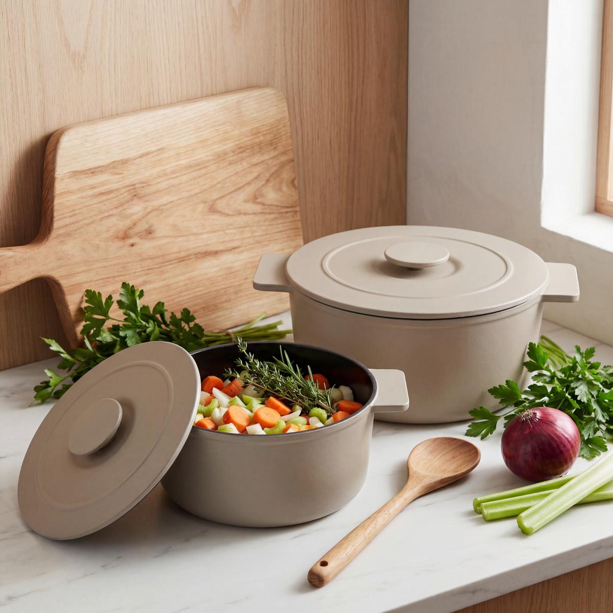 Oală Rony cca. 5,5 L - bej, Konventionell, metal (26/12cm) - Gourmesto