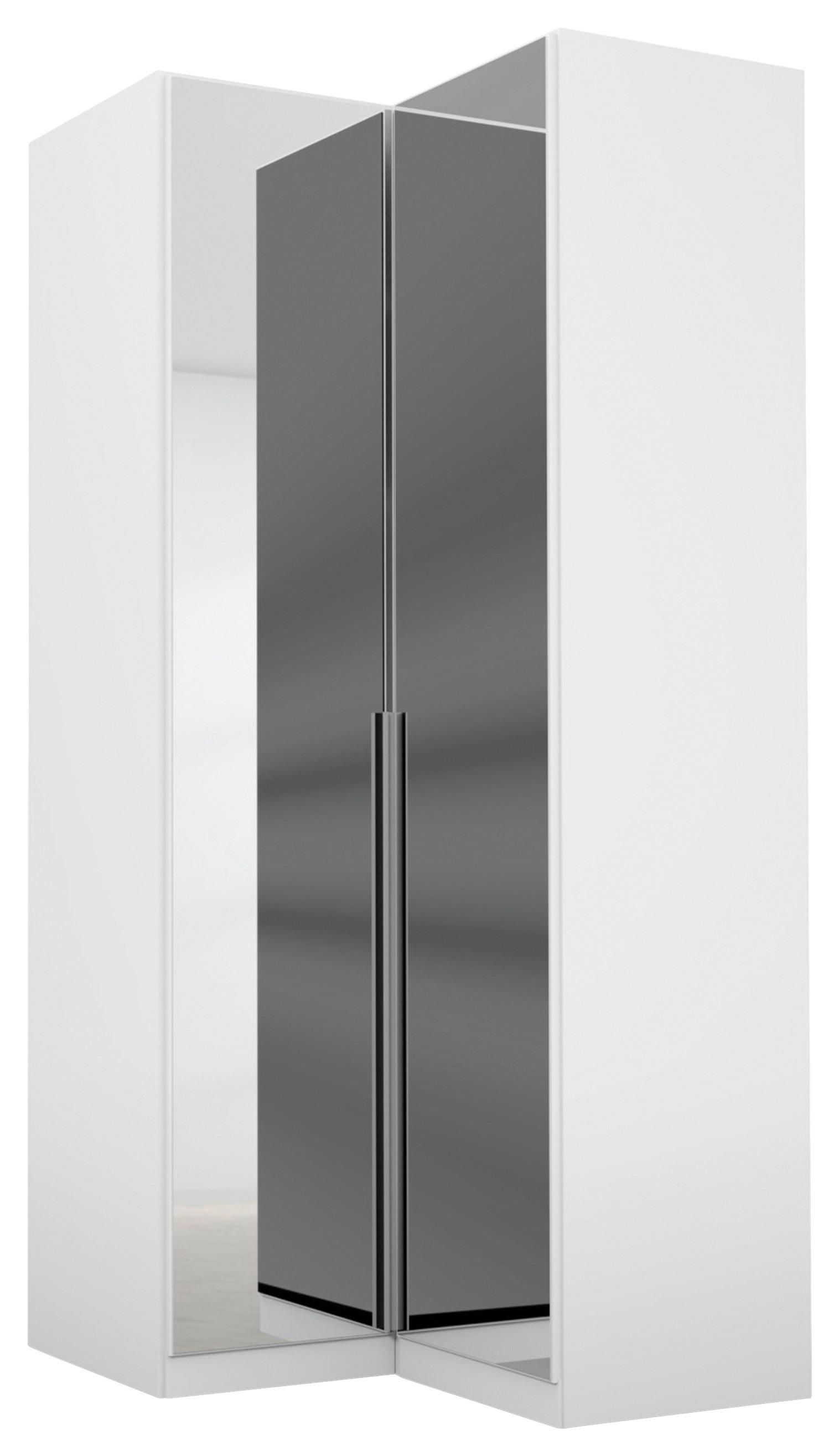 DULAP PE COLT ALABAMA - argintiu/alb, Modern, material pe bază de lemn (100/229/102cm) - Modern Living