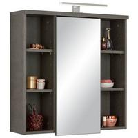 Omara Z Ogledalom Veris -Top-, Temno Siva - temno siva/črna, Konvencionalno, kovina/umetna masa (69/68/20cm) - Mömax