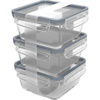 POJEMNIK NA ŻYWNOŚĆ 1051306161 - niebieski/przezroczysty, Basics, tworzywo sztuczne/szkło (16,5/16,5/22,8cm) - Rotho