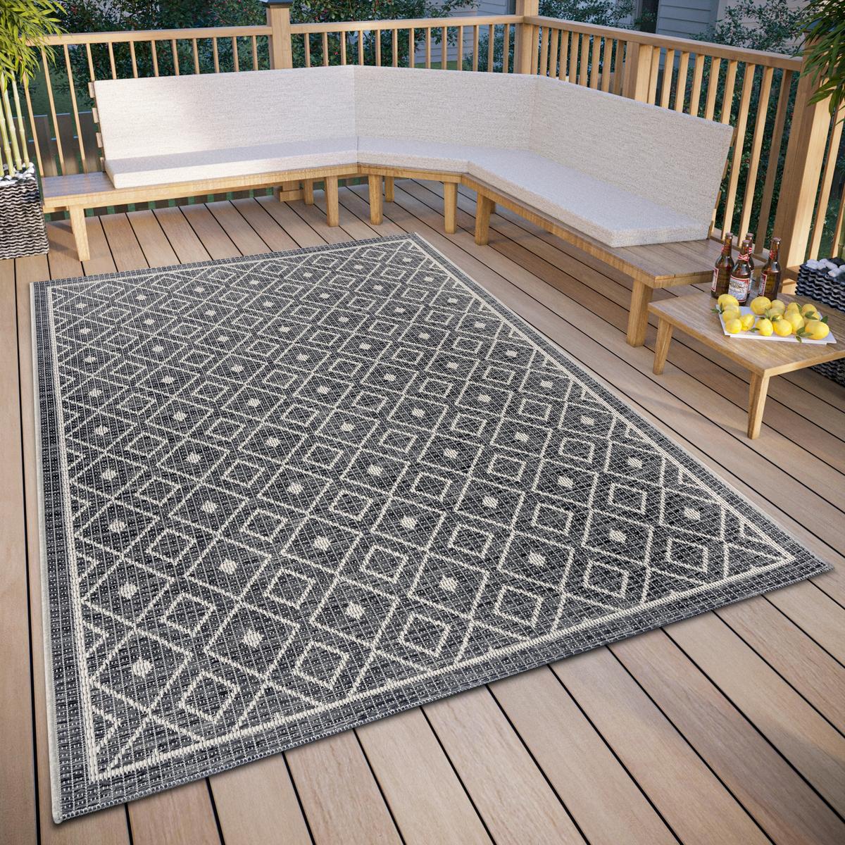 Outdoorteppich Lahal Grau/Beige ca. 155x235cm - Beige/Grau, Design, Kunststoff (155/235cm) - Hanse Home