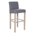 Barhocker in Grau - Eichefarben/Grau, KONVENTIONELL, Holz/Textil (47/101/44cm) - MÖMAX modern living