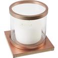 Windlicht Cherise - Sandfarben/Klar, MODERN, Glas/Holz (23/22,3cm) - MÖMAX modern living