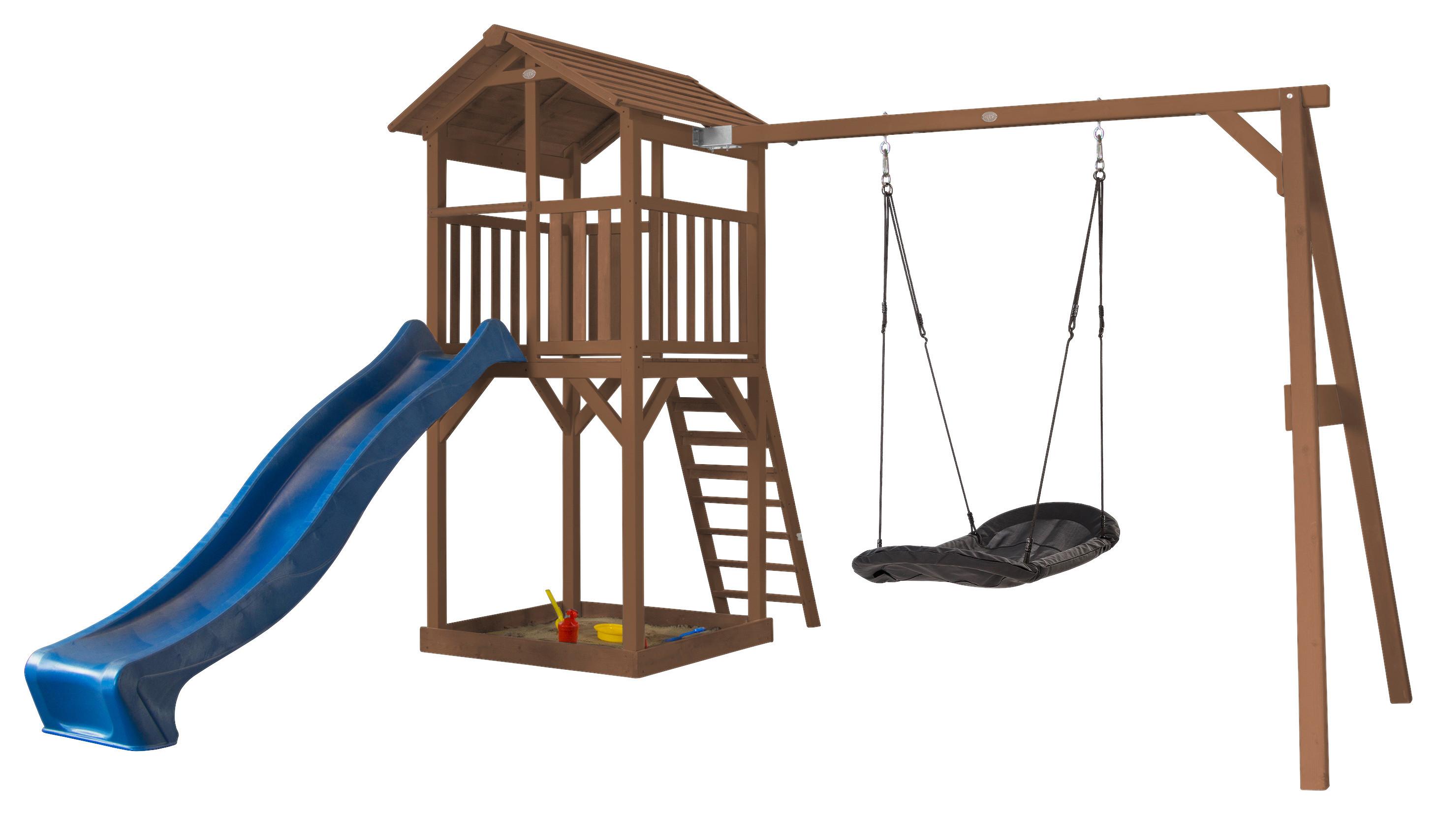 Spielhaus Axi Beach Tower Roxy - Blau/Braun, KONVENTIONELL, Holz (356,6/241,9/349cm) - Ambia Garden