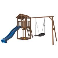 Spielhaus Axi Beach Tower Roxy - Blau/Braun, KONVENTIONELL, Holz (356,6/241,9/349cm) - Ambia Garden