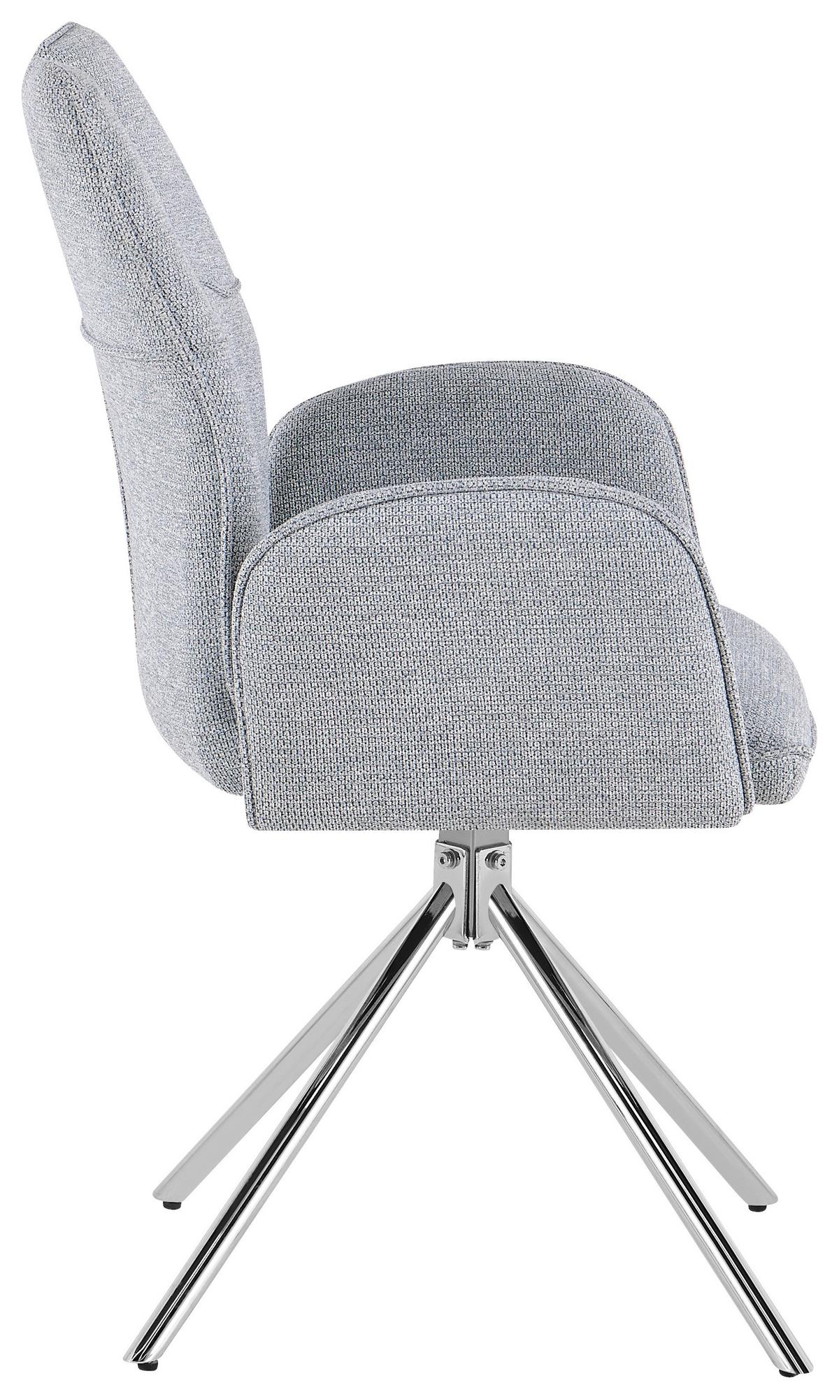 Stolica Brenda - siva/boje kroma, Moderno, metal (65/94/61cm) - Premium Living