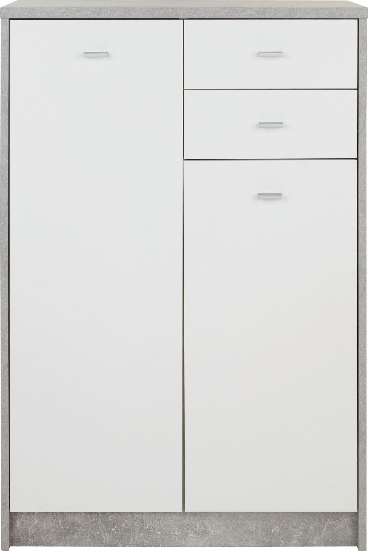 Komoda 4-you New, Siva, Bela - barve kroma/siva, Moderno, umetna masa/leseni material (74/111,4/34,6cm) - Mömax