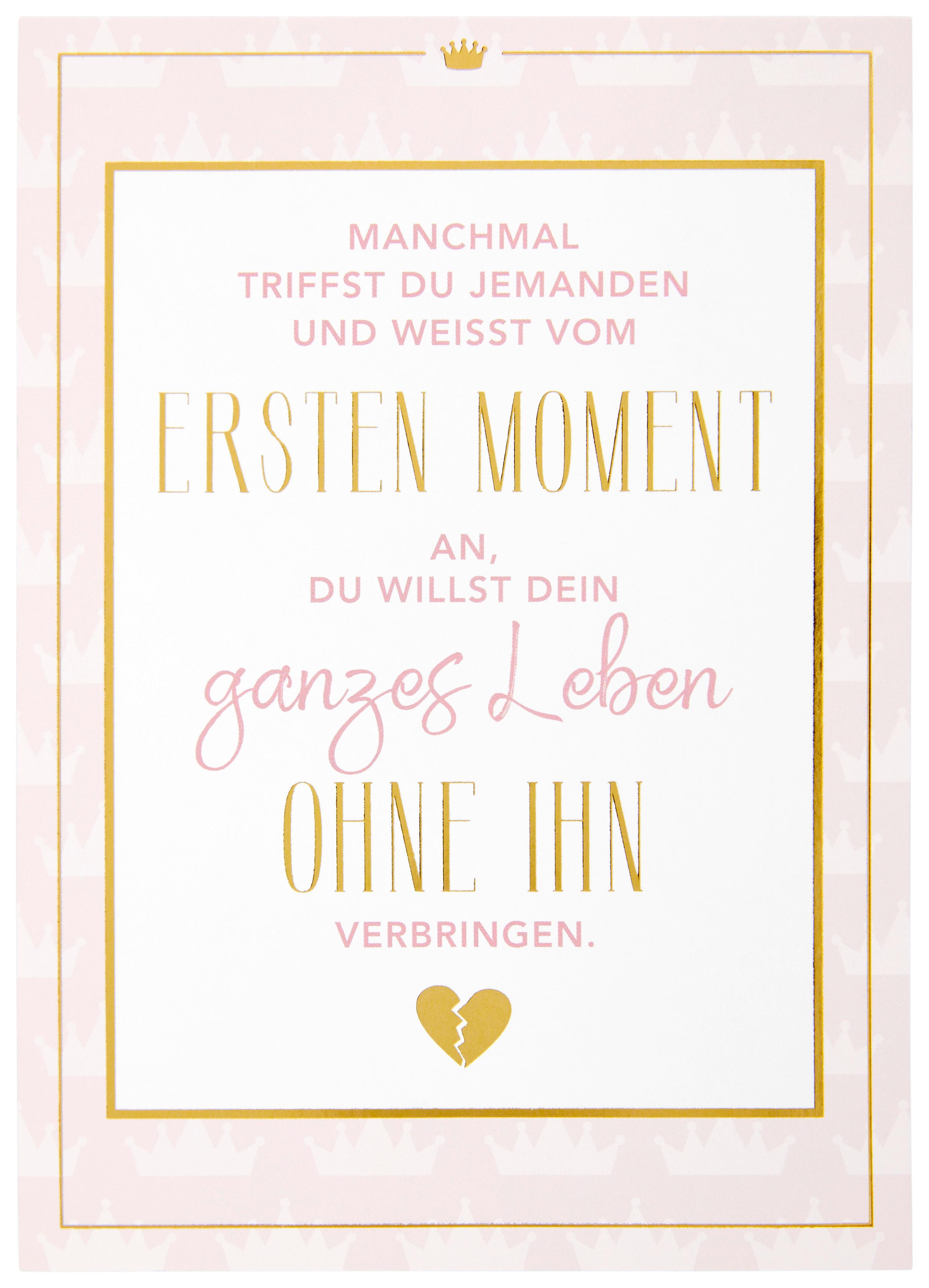 Postkarte Vollzeitprinzessin in Rosa - Goldfarben/Rosa, Papier (10,5/14,8cm) - Vollzeitprinzessin