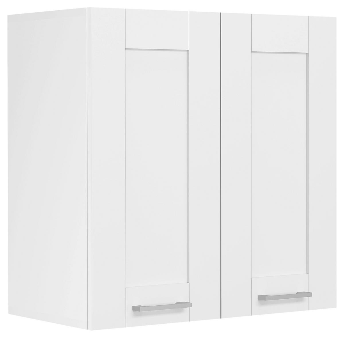 KÜCHENOBERSCHRANK COLURA - Weiss/Silberfarben, Trend, Holzwerkstoff/Kunststoff (60/60/31cm) - MID.YOU