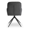 STOL MED ARMSTÖD NALANI - mörkgrå, Modern, metall/textil (58/90/65,5cm) - Bessagi Home