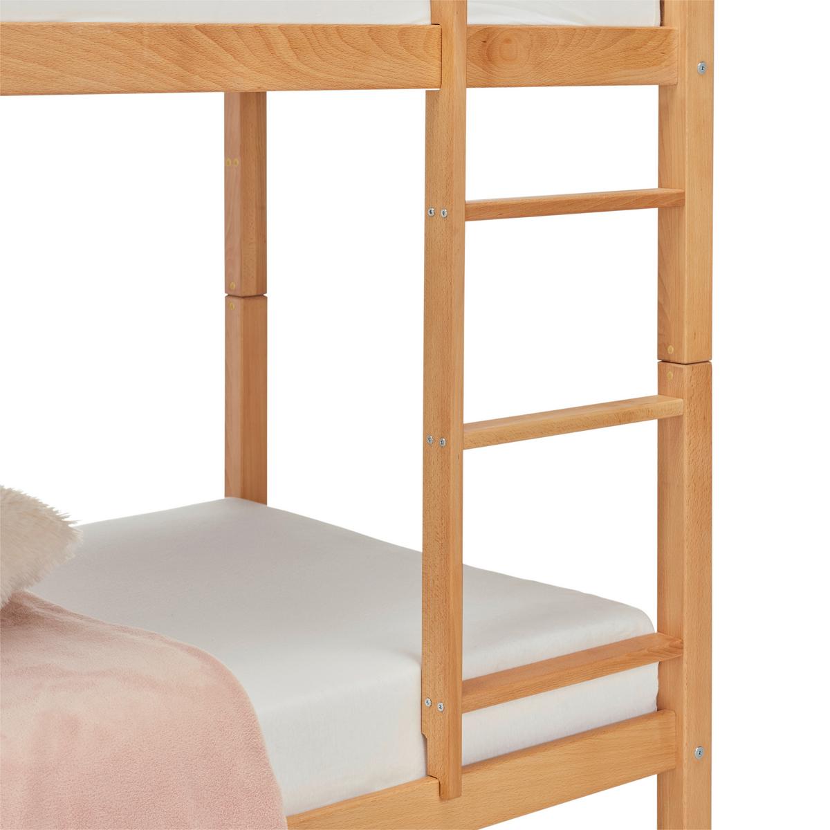 Etagenbett Oscar Natur ca. 90x200cm - Buchefarben, KONVENTIONELL, Holz (207/140/97cm) - Based