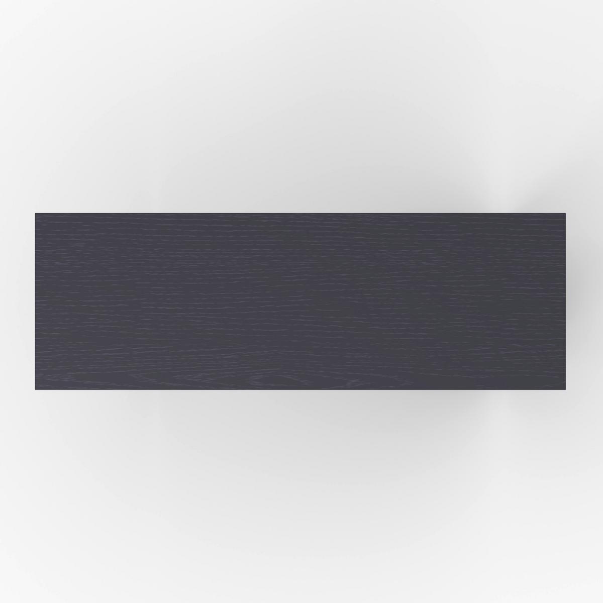 Konsolentisch Milan Schwarz Glas/Holz - Klar/Eichefarben, MODERN, Glas/Holz (120/80/40cm) - Bessagi Home