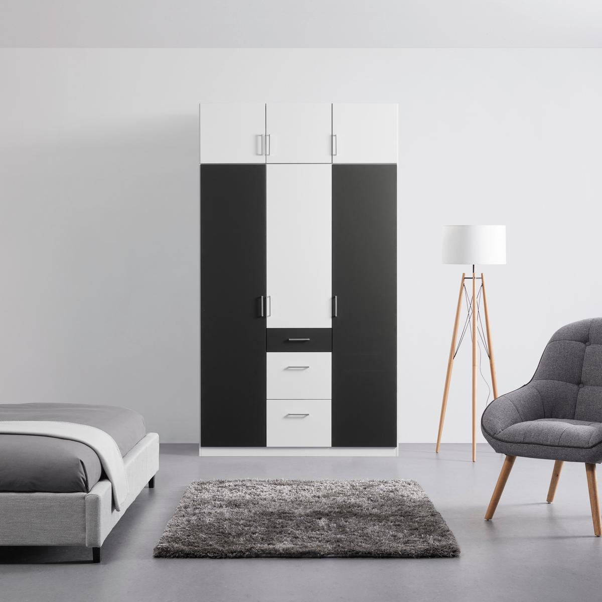 Aufsatzschrank in Weiss - Weiss/Alufarben, Konventionell, Holzwerkstoff/Kunststoff (135/40/58cm) - Mömax