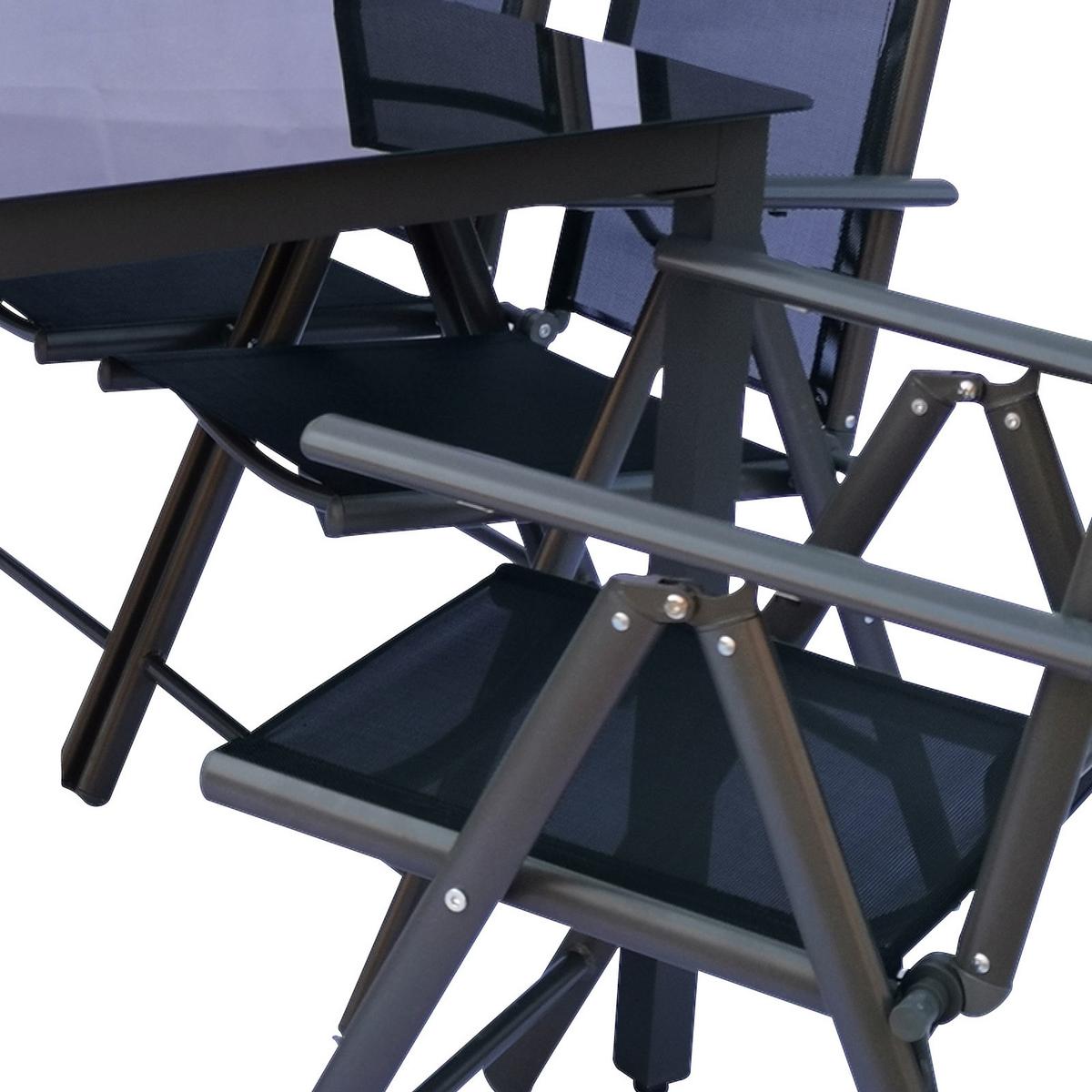 Vrtni Set Kalia, Črna, 7-Delno - črna, Basics, kovina - Gardenson