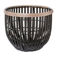 Coș Amoel II - nisipiu/negru, Design, materiale naturale (16cm)
