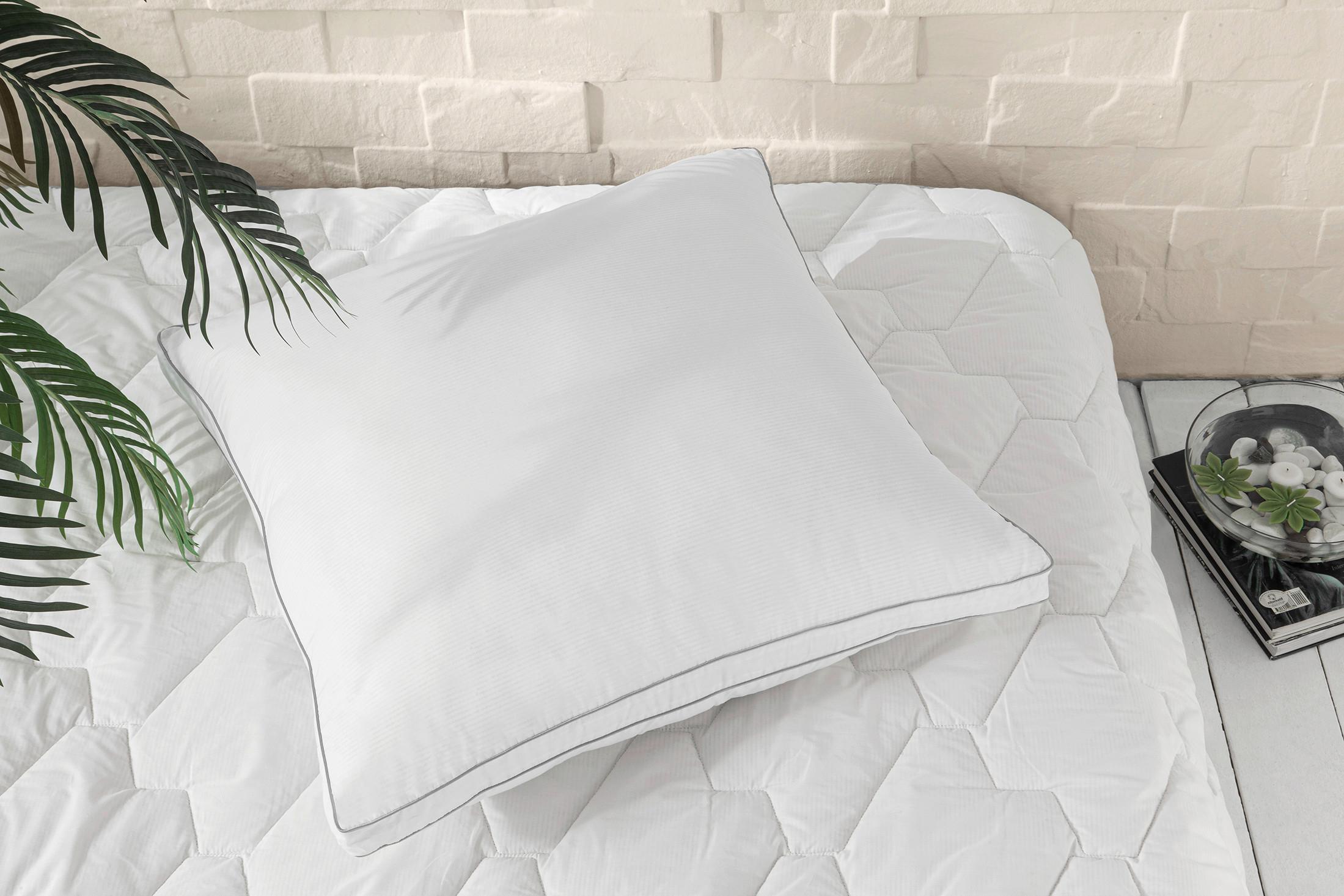 Kopfkissen Tesla Sleep ca. 80x80x12,4 cm Weiß - Weiß, Basics, Textil (80/80/12,4cm) - Yatas