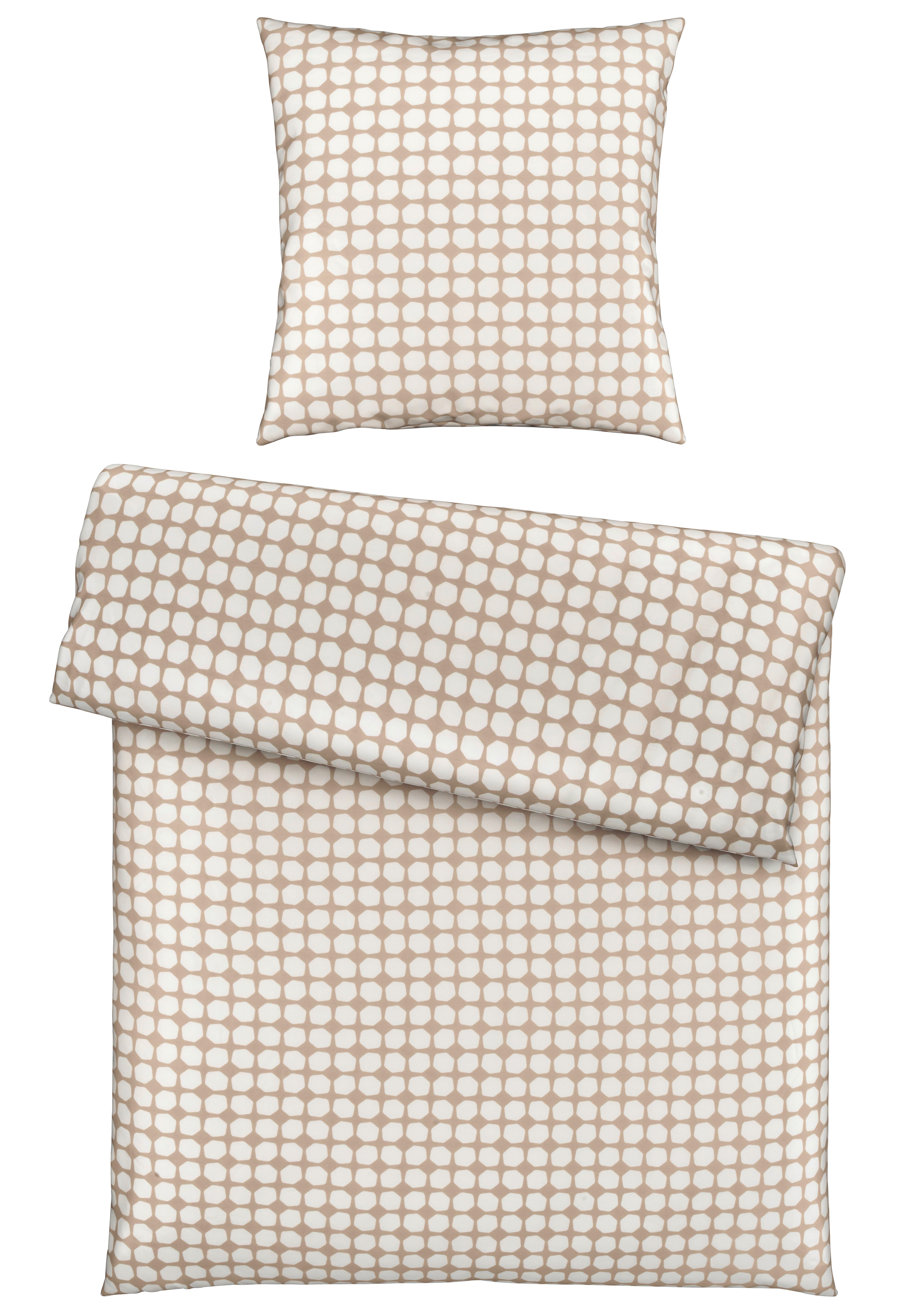 Bettwäsche Bio-Lisa in Beige in ca. 135x200cm - Beige, MODERN, Textil (135/200cm) - ecoTree