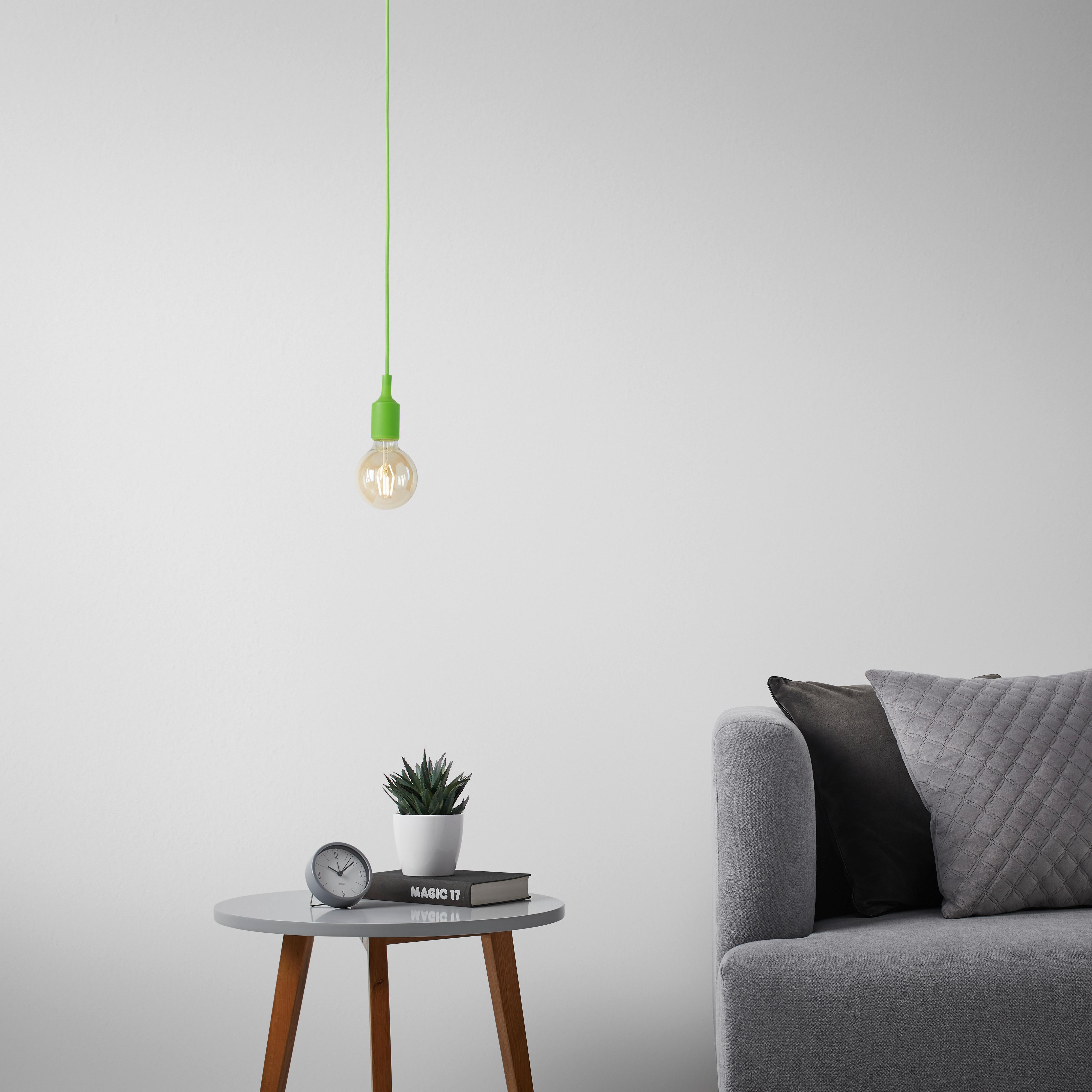 LAMPA WISZĄCA ABBY - zielony, Modern, tworzywo sztuczne (9/92cm) - Bessagi Home