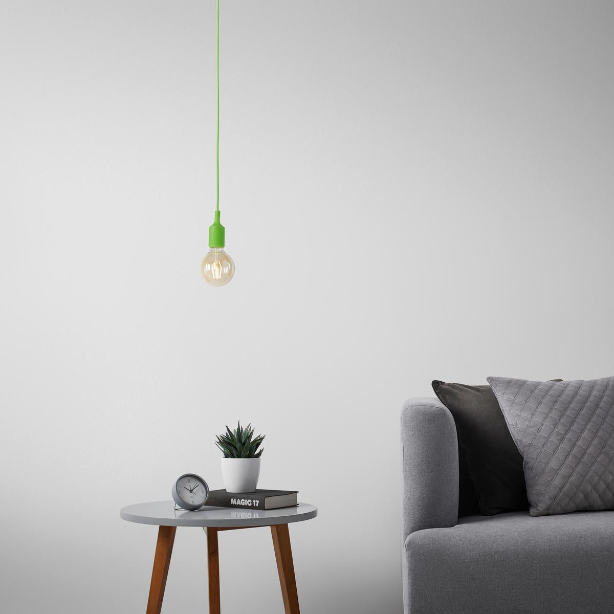 LAMPA WISZĄCA ABBY - zielony, Modern, tworzywo sztuczne (9/92cm) - Bessagi Home