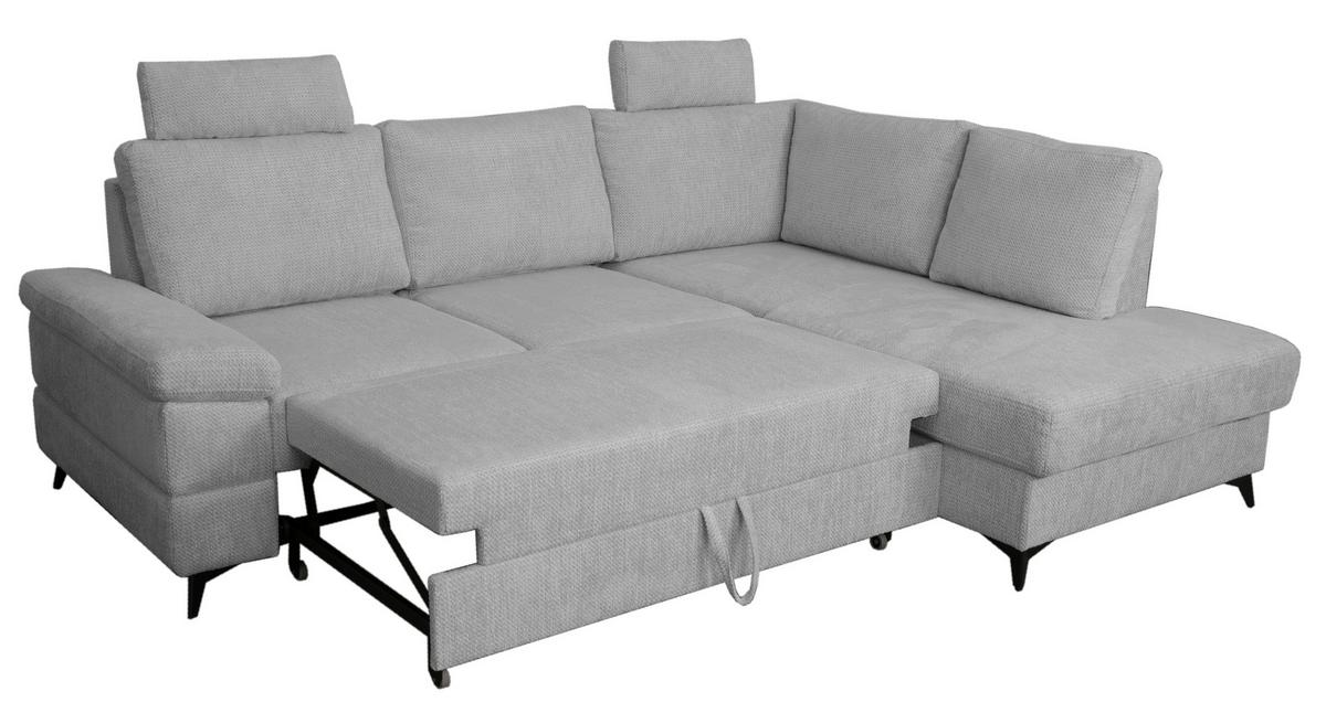 Coltar SARA L - negru/gri, Basics, textil (250/189cm) - Ondega