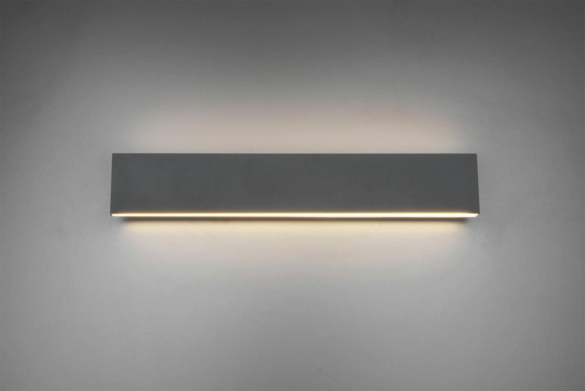 LED-Wandleuchte Concha in Anthrazit max. 18 Watt - Anthrazit, KONVENTIONELL, Kunststoff/Metall (47/8/4,5cm) - Trio Leuchten