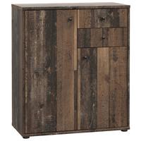 Komoda Tempra 2, Rjava - temno rjava/sivorjava, Design, leseni material (73,7/85,5/34,8cm)