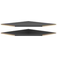 Eckboden Multistauraum Graphitfarben - Graphitfarben, Modern, Holzwerkstoff (96/1,5/74cm) - Premium Living