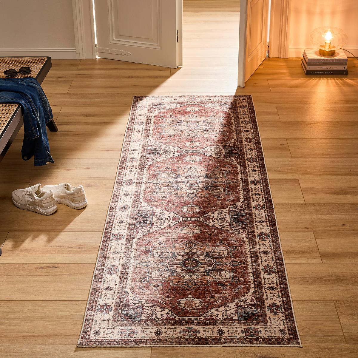 CHODNIK CLASSIC EDITION - beżowy/różnokolorowy, Trend, tkanina (80/250cm) - Novel