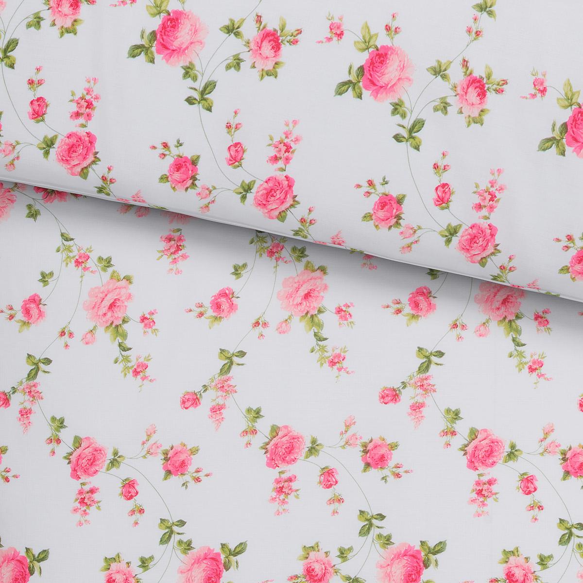 Posteljnina Flora - bela, Romantika, tekstil (140/200cm) - Modern Living