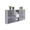 Aktenschrank Office Edition Sw Anthrazit Hochglanz/Grau - Anthrazit Hochglanz/Grau, MODERN, Holzwerkstoff (213/114/33cm) - MID.YOU