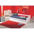 Kinder-/Juniorbett in Weiß mit Lattenrost - Weiß, Holz (209/66/97cm) - ZANDIARA