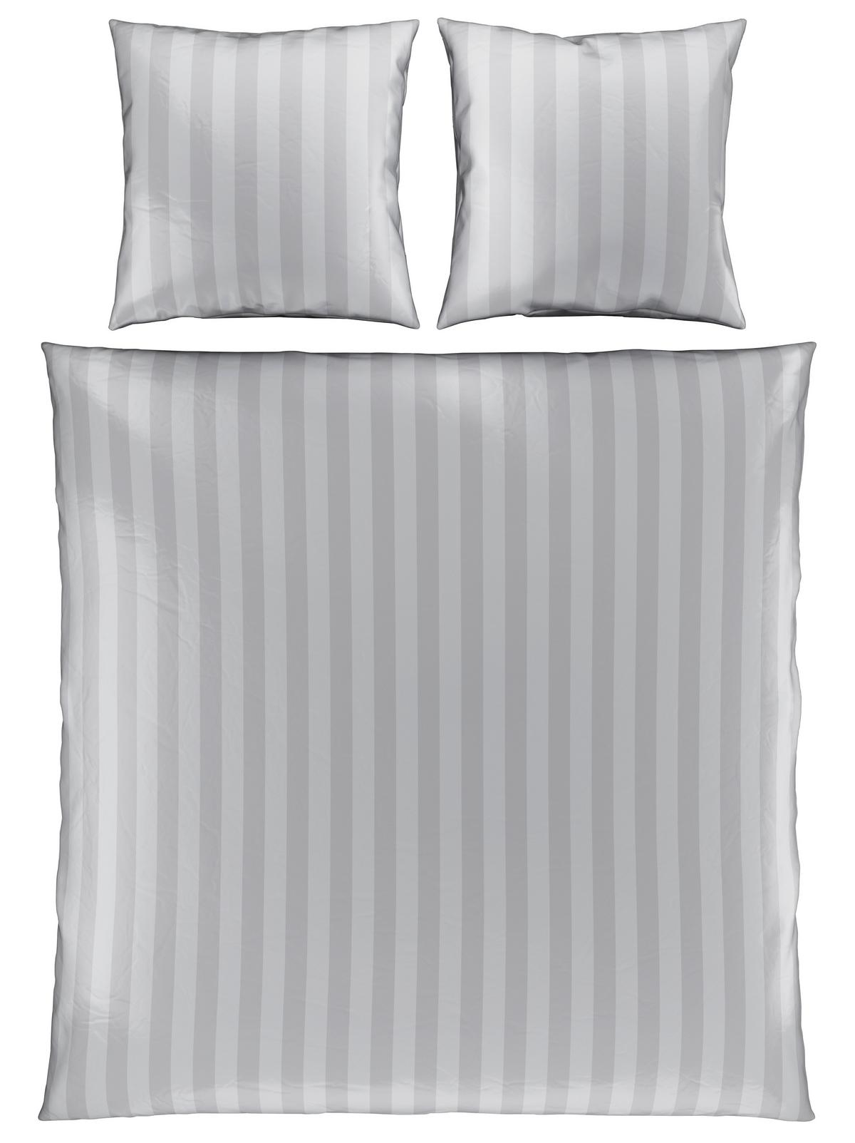 POŚCIEL DOBBY - kolor srebrny, Konventionell, tkanina (200/200cm) - Novel