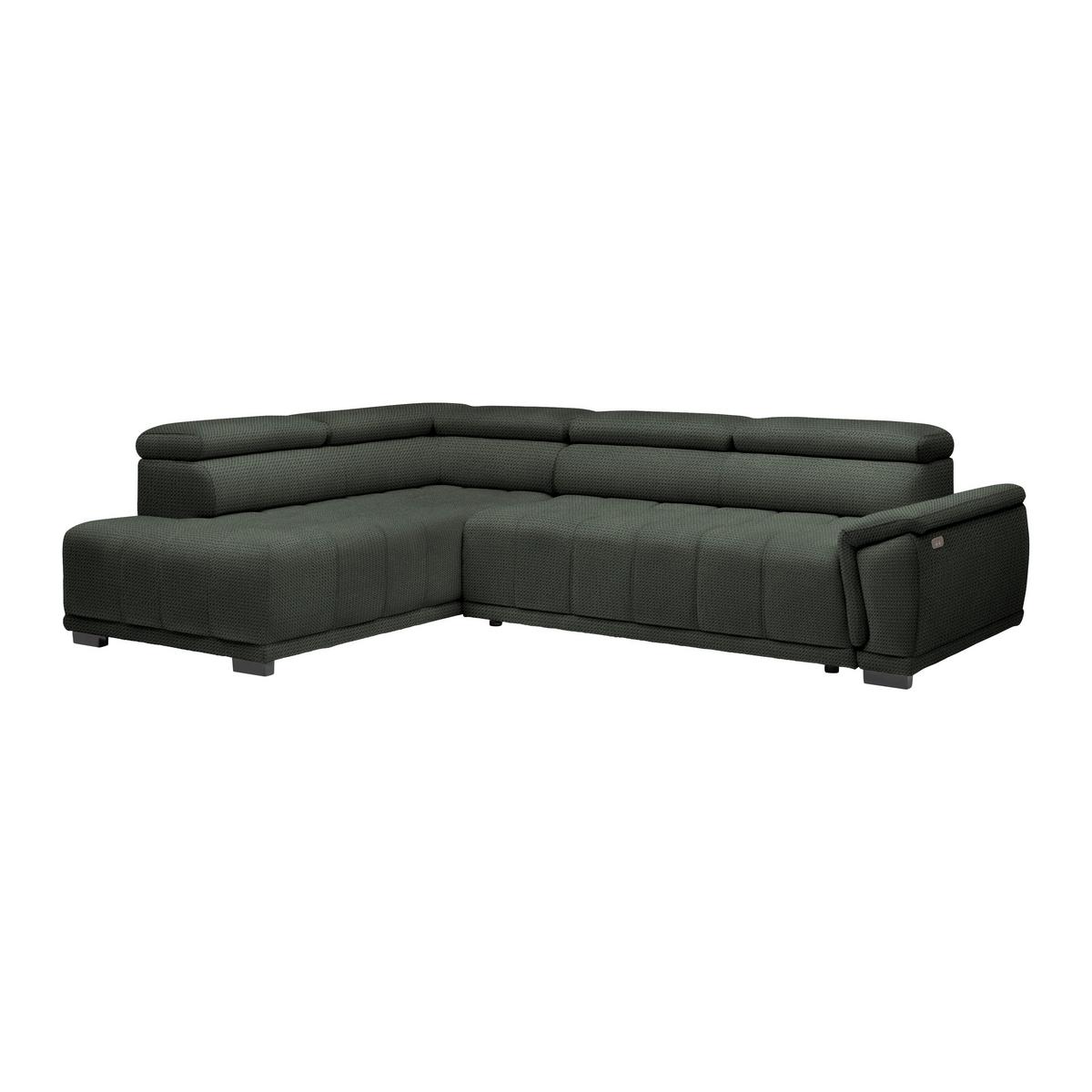 Kutna Garnitura Gremio - tamno zelena/crna, Moderno, tekstil/plastika (206/283cm) - Modern Living