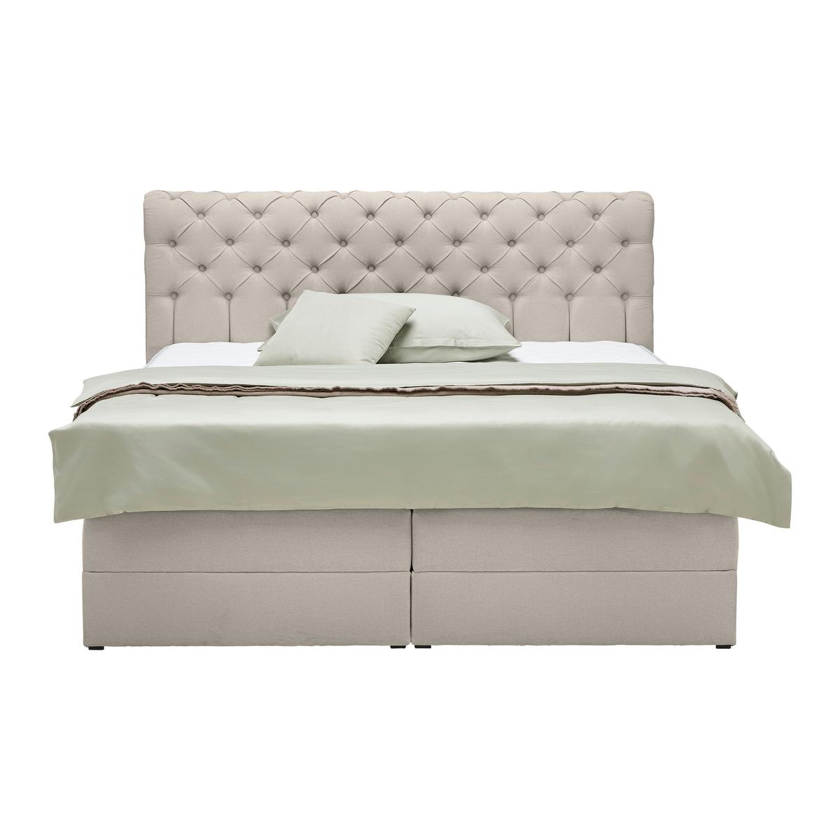 Boxspringbett Belano Beige ca. 200x200cm - Beige, Konventionell, Holz/Holzwerkstoff (200/200cm) - Premium Living