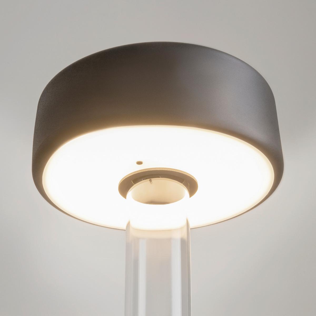 AKKU-TISCHLEUCHTE AI COLLABORATION - Transparent/Schwarz, Design, Glas/Metall (12/34,8cm) - MAYTONI