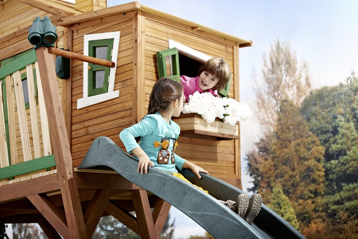 Spielhaus A030.150.00 aus Zeder Massiv - Braun/Naturfarben, KONVENTIONELL, Holz (435/291/180cm) - Ambia Garden
