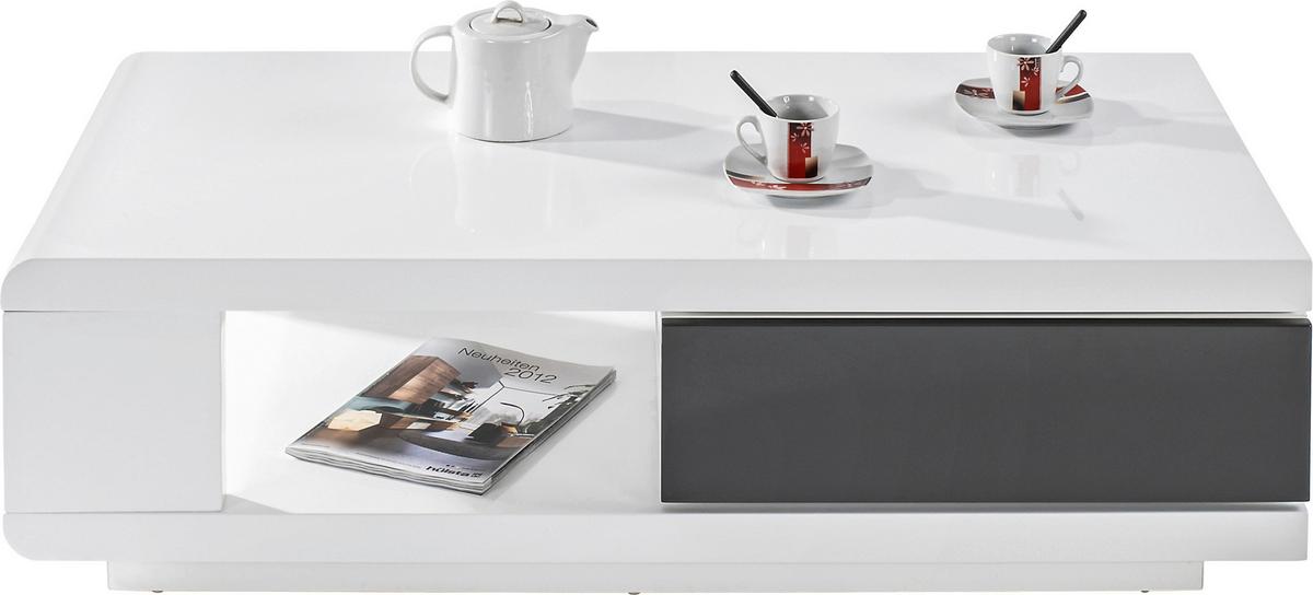 STOLIK KAWOWY CHICAGO - biały, Modern, materiał drewnopochodny (120/36/60cm)