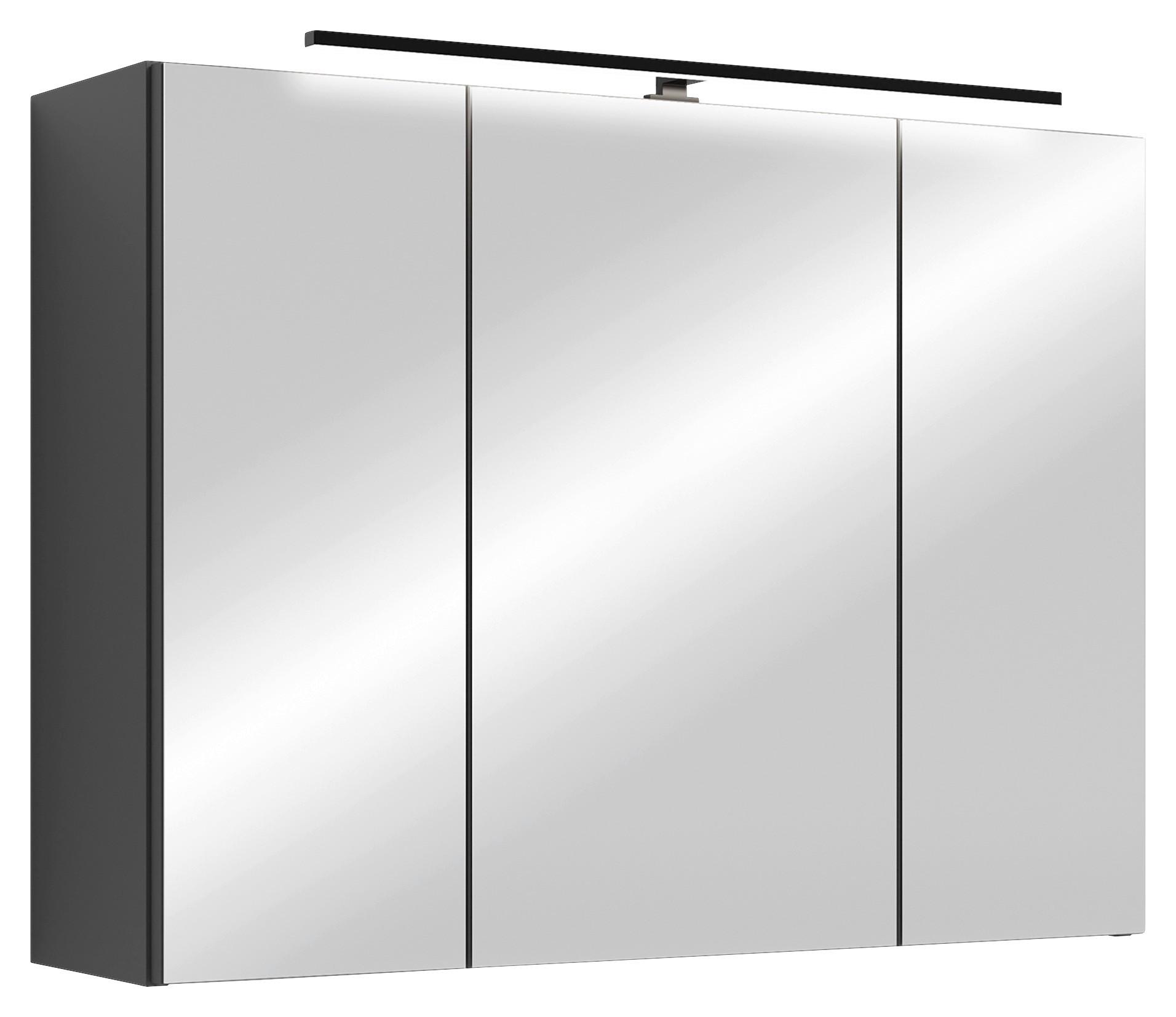 Spiegelschrank Spree Anthrazit - MODERN, Glas/Holzwerkstoff (80/60/15cm) - MID.YOU
