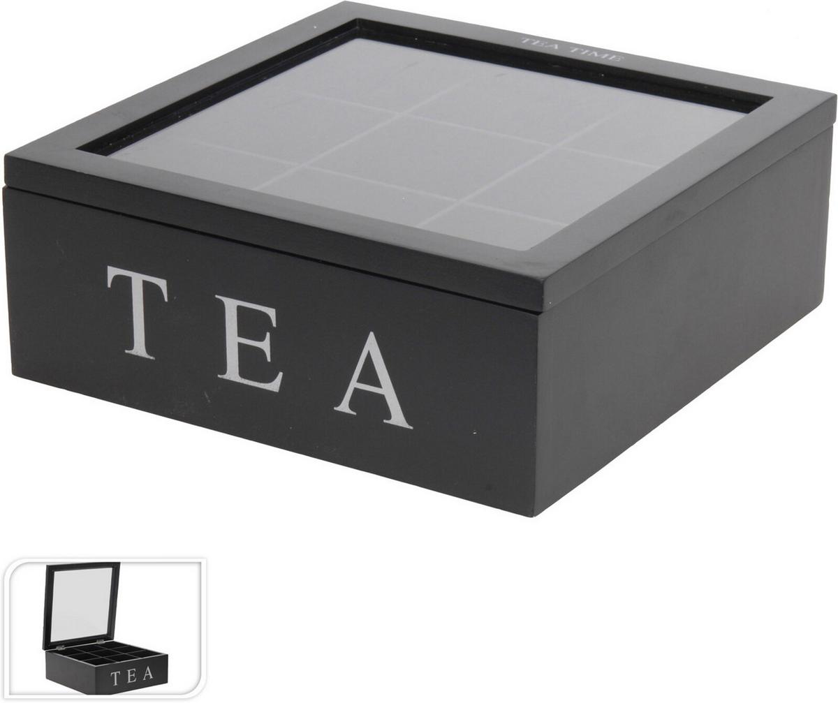 Teafiltertartó Norton - fekete, faalapú anyag (23/23/9cm)