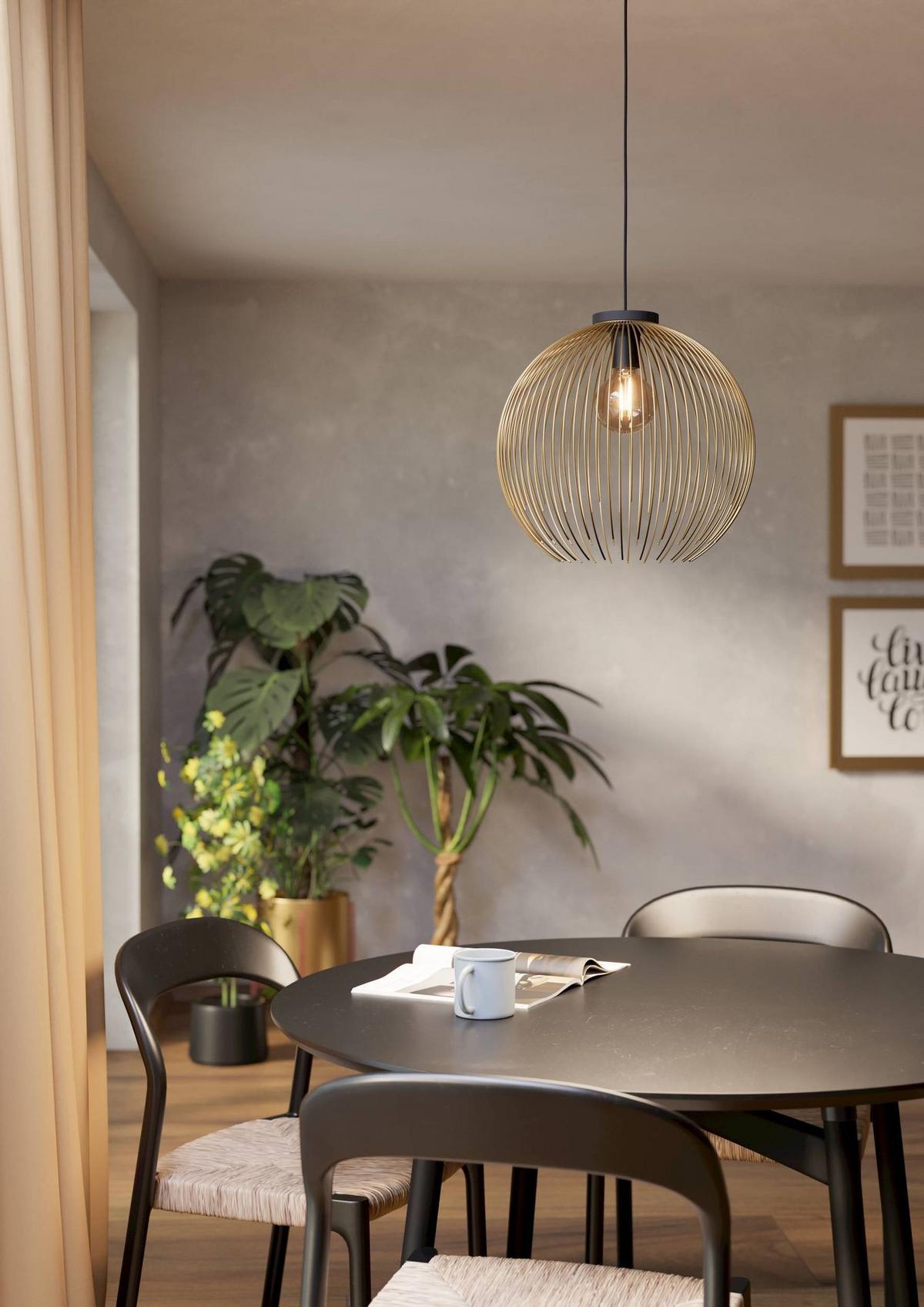 LAMPA WISZĄCA 901003 VENEZUELA - kolor złoty, Basics, metal (40/110cm) - Eglo