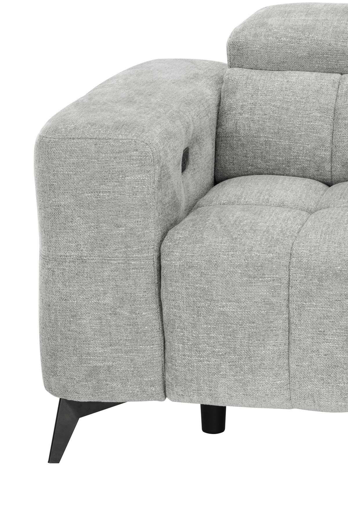Sarokkanapé Melbourne - szürke, Modern, textil/fa (285/182cm) - Based