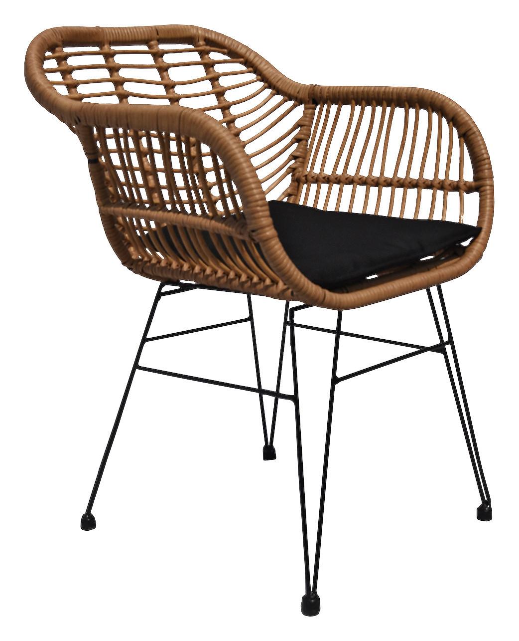 FOTEL OGRODOWY RONDA - antracytowy/kolor naturalny, Konventionell, tworzywo sztuczne/metal (56/81/60cm) - Mömax