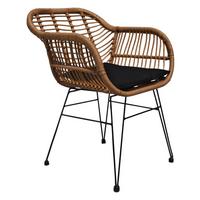 FOTEL OGRODOWY RONDA - antracytowy/kolor naturalny, Konventionell, tworzywo sztuczne/metal (56/81/60cm) - Mömax