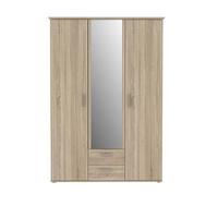 Omara Za Oblačila Gloria, Barva Hrasta - barve aluminija/hrast sonoma, Konvencionalno, kovina/umetna masa (134/196/55cm) - MID.YOU