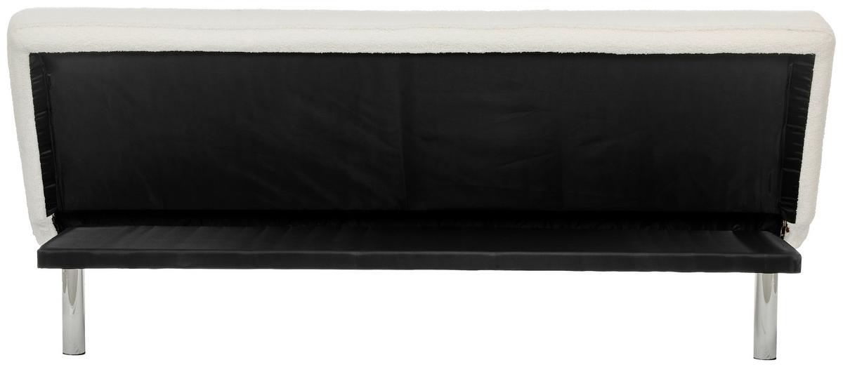 Zofa S Posteljno Funkcijo Billund, Bela - srebrne barve/bela, Basics, kovina/tekstil (179/75/90cm) - Livetastic