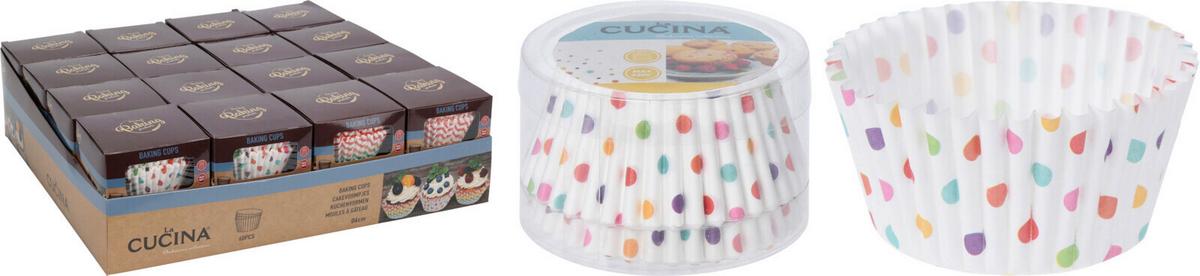 Muffinpapír 60db/csomag Cake - többszínű, papír