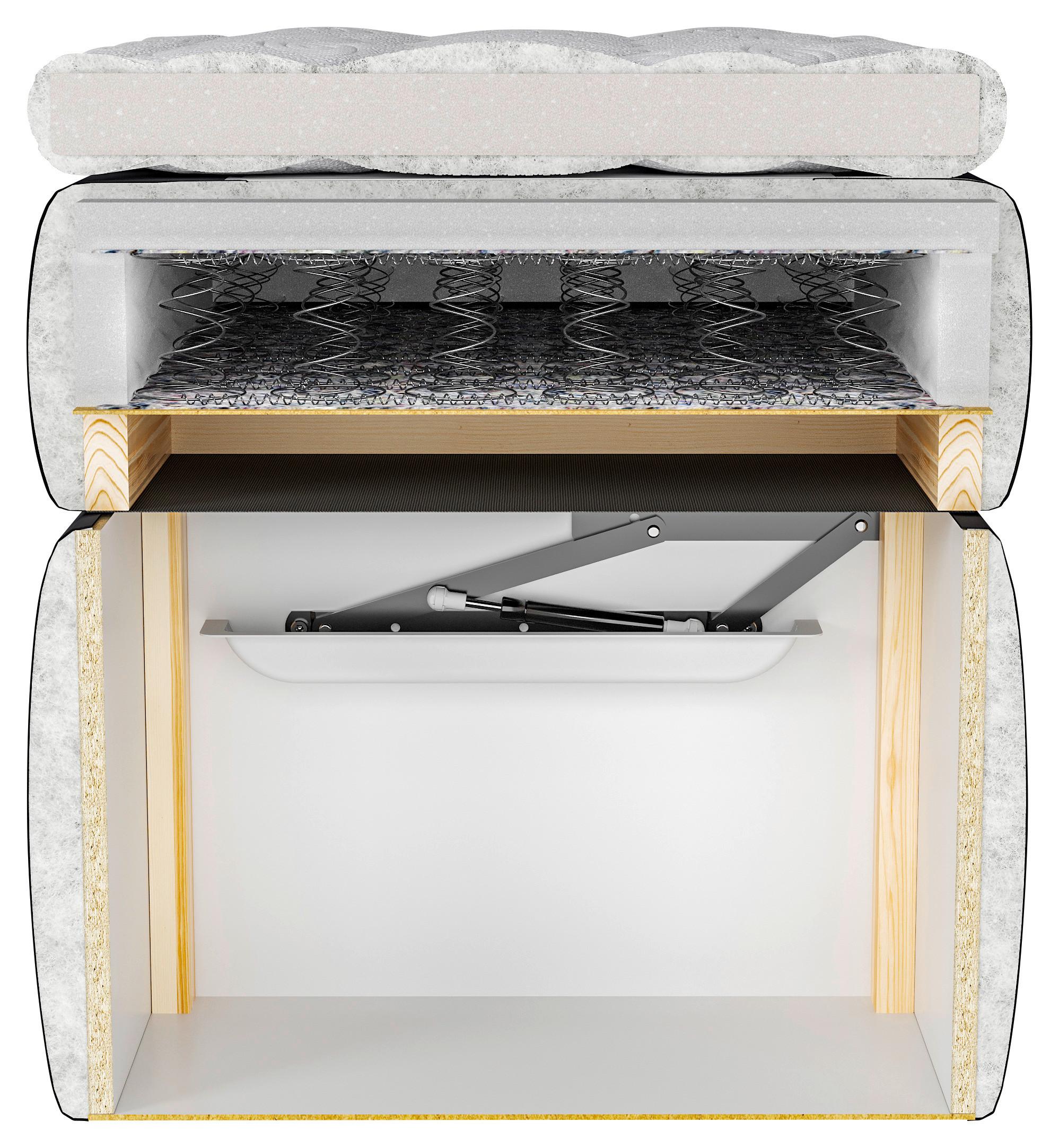 BOXSÄNG MALA - ljusgrå/svart, Modern, trämaterial/trä (180/200cm) - Bessagi Home
