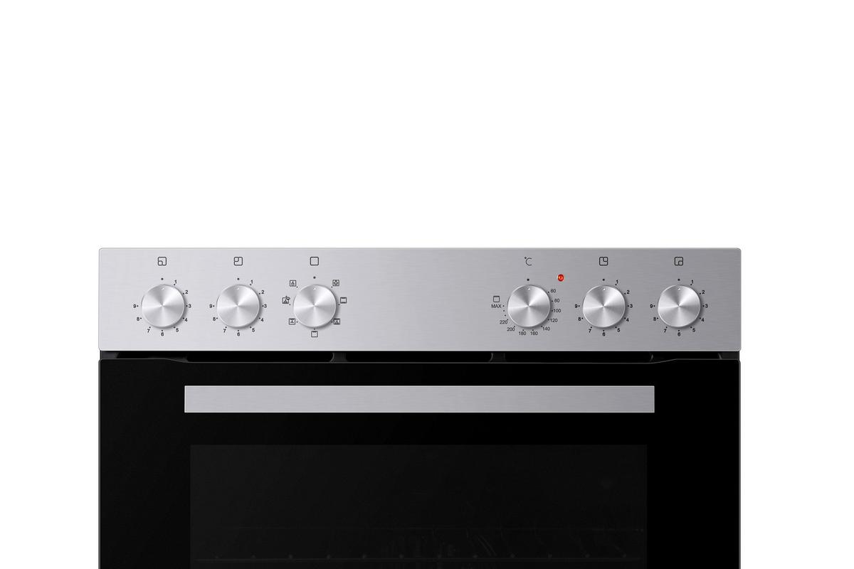 Herdset HS20001-26 Schwarz/Edelstahlfarben - Edelstahlfarben/Schwarz, Trend, Glas/Metall (59,4/59,5/52,1cm) - Respekta