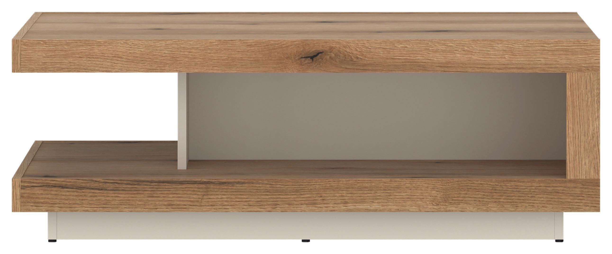 Măsuță de cafea CUT OUT - cașmir/culoare lemn stejar, Modern, material pe bază de lemn (105,6/37,2/68,1cm) - Premium Living