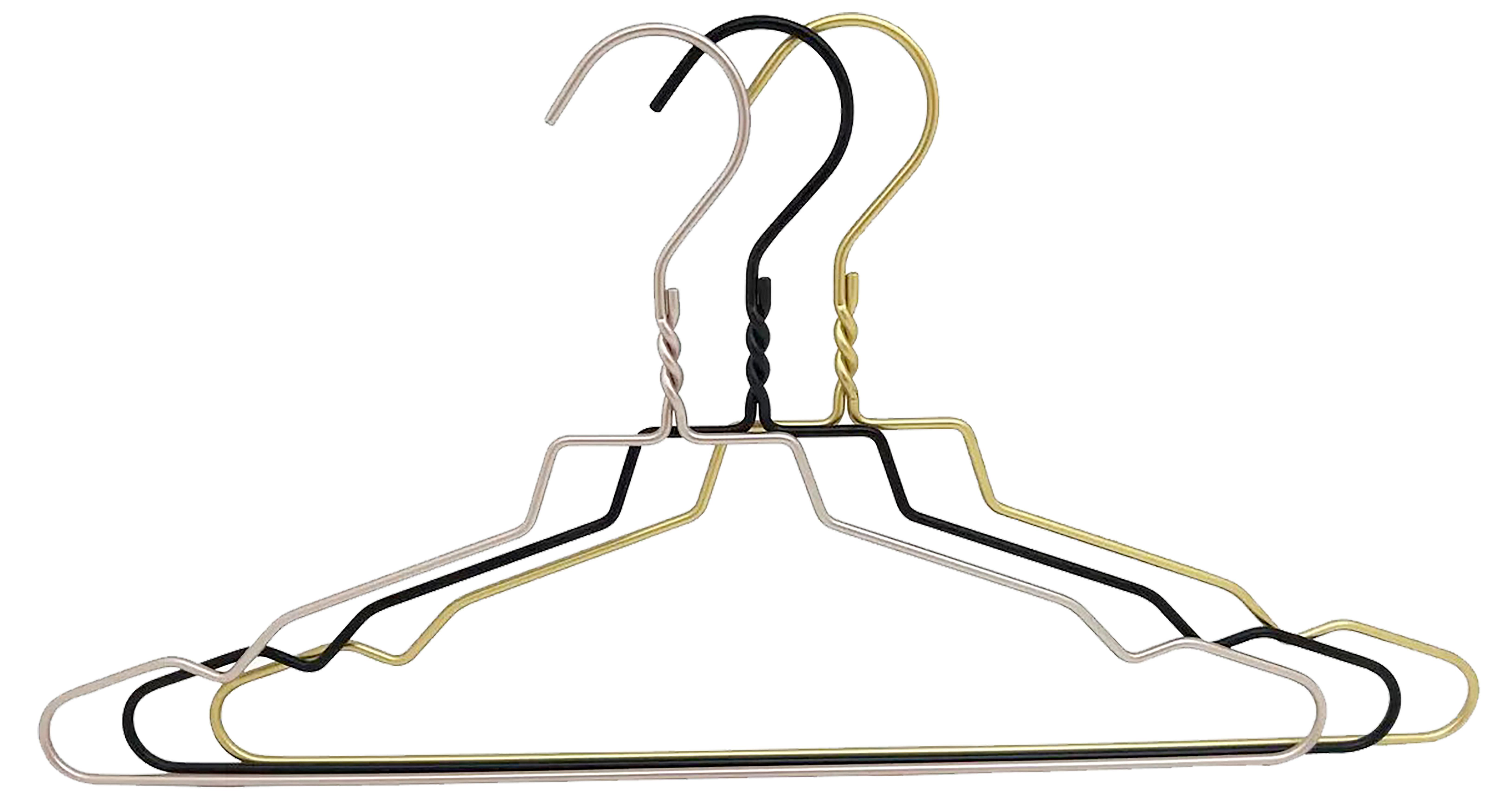Set Obešalnikov Wire -Ext- - zlate barve/srebrne barve, Konvencionalno, kovina - Modern Living